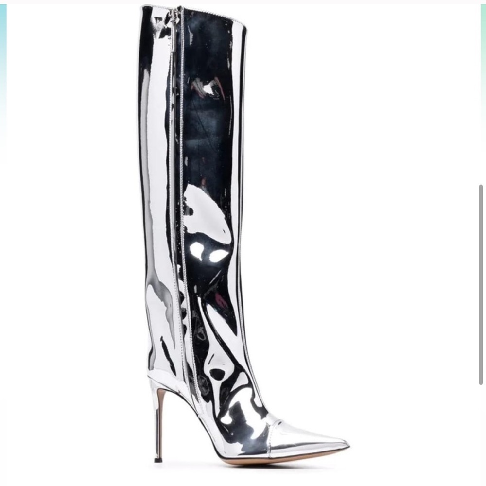 New Arqa Metallic High Boots Stiletto - Picture 7 of 17